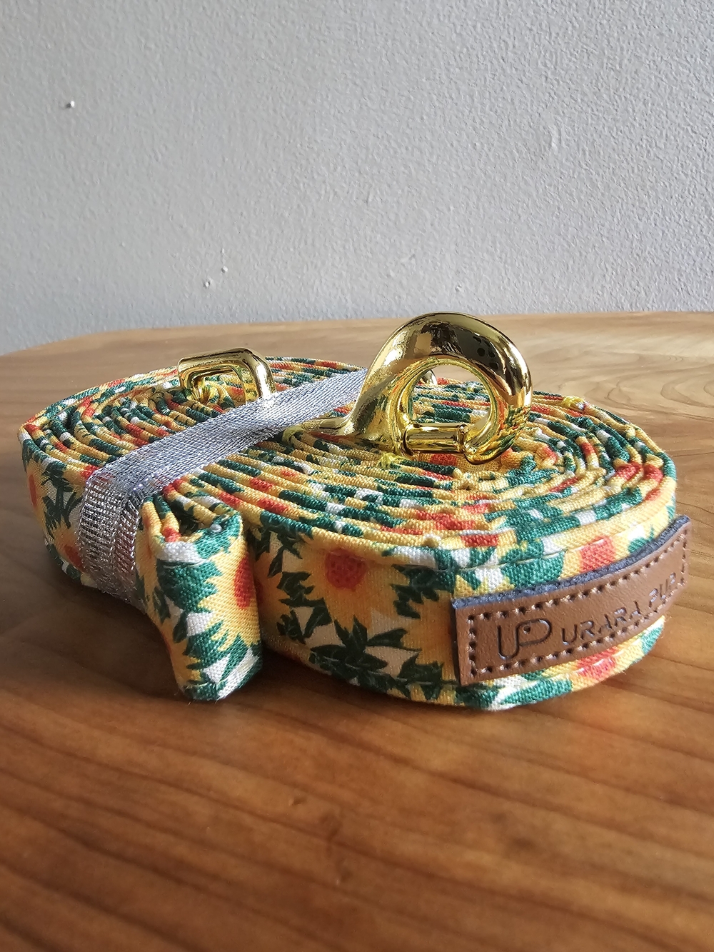 Uran Pura Floral Sunflower Dog Leash - Yellow Green - Picture 5 of 5